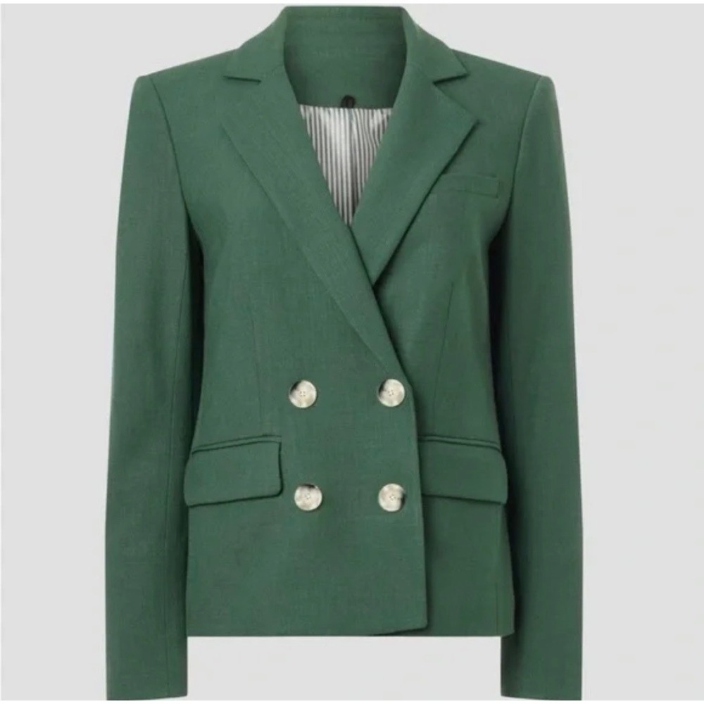 Veronica‎ Beard Kona Dickey Jacket Hunter Double Breasted Blazer Size 2 - Picture 3 of 10